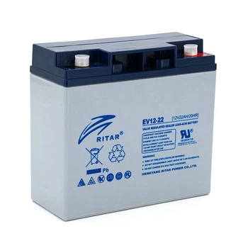 Тягова акумуляторна батарея RITAR EV12-22,12V 22Ah, M5 ( 181 х 77 х 170 ), Q4 (UG-26387)