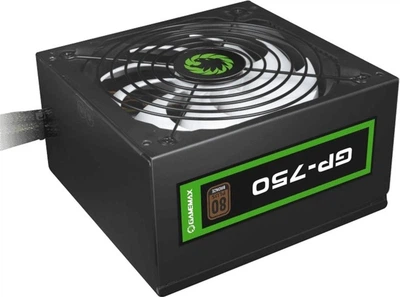 Блок живлення 750Вт GameMax GP-750 (APFC, 80+Bronze, вентилятор 140мм, чорний, коробочний)