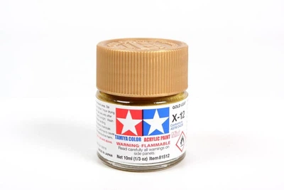 Акрилова фарба Tamiya Acrylic mini X-12 Gold Leaf Золотий лист (81512)