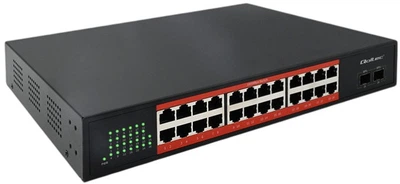 Комутатор Qoltec SWITCH Gigabit Ethernet 24 x RJ45 / 2 x SFP 1000 Mbps (5901878523651)