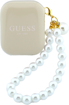 Słuchawki Guess Pearl Strap Beige (3666339593582)