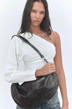 Овальная сумка zara - черная