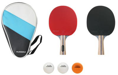 Zestaw do tenisa stołowego Hudora 2 rakietki, 3 piłeczki (4005998763124)