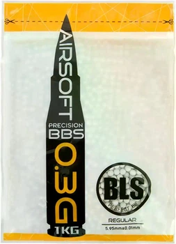 Кулі для страйкболу BLS Precision White 6 мм 0.30 г білі (1 кг / ~3300 шт)
