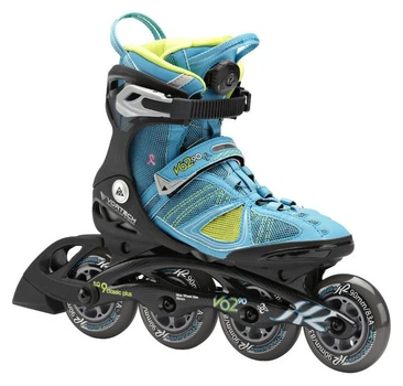 Роликові ковзани для дорослих K2 VO2 90 BOA W 39 (8.0US) 250мм Black/ligth blue/lime (3040105) (250мм)