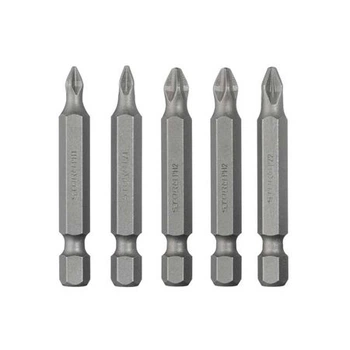 Комплект насадок викруткових PH1,PH2,PZ1,PZ2 1/4 " 50 мм, ACR, S2, уп.5 од., STORM INTERTOOL VT-0205