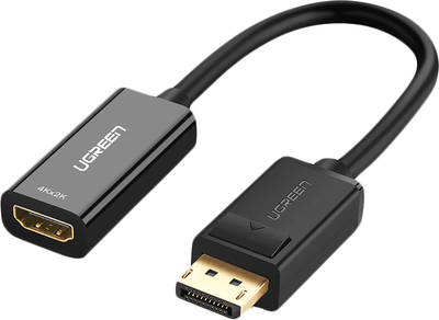 Адаптер Ugreen MM137 DisplayPort to HDMI Female Converter 1080P Чорний (40362)