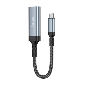 Переходник HOCO Type-C to HDTV conversion cable UA43A |4K, 30Hz, 0.2m| Grey