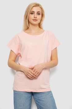 Футболка женская однотонная, цвет персиковый, XL, 244R2300