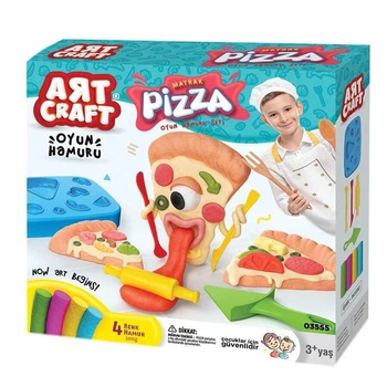 Набор теста для лепки Пицца 4 цвета формы и аксессуары Art Craft 03555 200 г