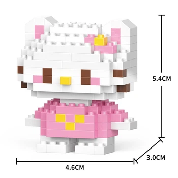 Мини-конструктор Hello Kitty в розовом наряде, 146 деталей