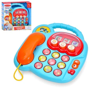 Детский интерактивный музыкальный телефон Infunbebe LS9991-AV звуки животных, мелодии, световые эффекты