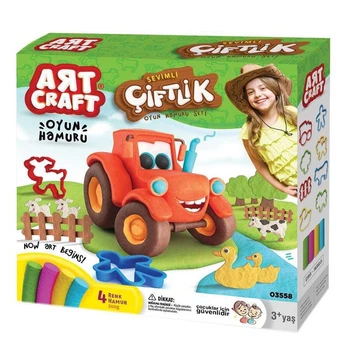 Набор теста для лепки Ферма 4 цвета формы и аксессуары Art Craft 03558 200 г