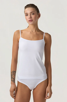 Майка женская белая базовая на тонких бретелях MISS COMFORT XL