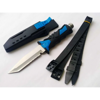 Нож подводный Dive Hunter "Scorpion Blue" для дайвинга подводной охоты
