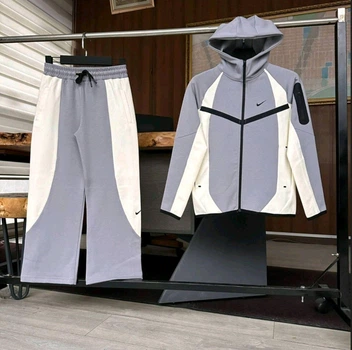 Спортивний костюм Tech Dry Fit без утеплення толстовка на змійці (зіпка) і штани широкі сірий 8 128