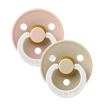 Пустушка BIBS 6-18 m Colour GLOW 2 PACK - Blush/Vanilla