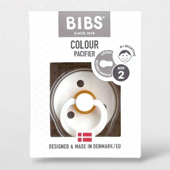 Латексная пустушка BIBS 6-18 m Colour Latex Round (круглая) – White