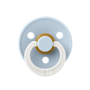 Соска пустушка BIBS 6-18 m Colour Latex Round – Baby Blue GLOW