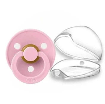 Пустушка BIBS 6-18 m Colour Latex Baby Pink в контейнері для зберігання