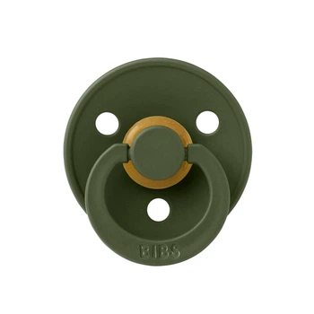 Пустушка BIBS 0-6 міс Latex Round (круглая) Хаккі