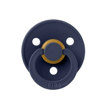 Пустушка BIBS 0-6 м Colour Latex Round (круглая) – Deep Space