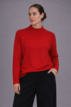 Женский кашемировый свитер LITURE MKLT601 - Oversize 42/52, Червоний