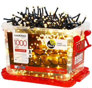 Гирлянда светодиодная Luxuriance Lights 1000 LED 24.9 м теплый белый, для улицы и помещения