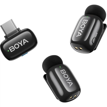 Двойной беспроводной микрофон Boya Mini-23 Type-C с 2 петличками для Android и iPhone