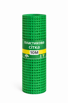 Сетка садовая пластиковая Клевер для заборов и сада 20×20 мм 1м×10 м Светло-зеленый