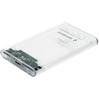 Внешний карман Gembird для подключения SATA HDD 2.5", USB 3.0, пластик, Transparent (EE2-U3S9-6)