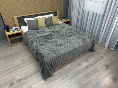 Плюшевый плед Шарпей Евро 200х230 Графит (Д-Am-sharp-009)