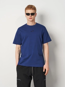 Футболка бавовняна довга чоловіча Puma Essentials Foundation 69291249 L Blue Jewel (4069161744044)