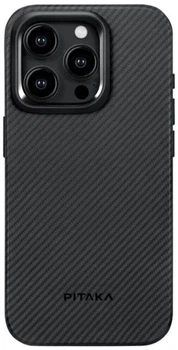 Чохол протиударний Pitaka Military Grade MagSafe MagEz для iPhone 15 Pro Max 600D Black/Grey