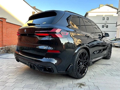 Диффузор заднего бампера M Performance BMW X5 G05 2018+ ABS пластик, цвет черный глянец для BMW X5 G05 2019- (9679)