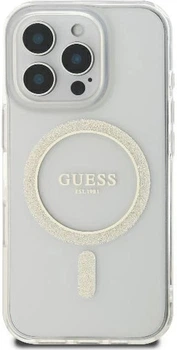 Панель Guess IML Glitter Circle MagSafe для iPhone 16 Pro Transparent (3666339307578)