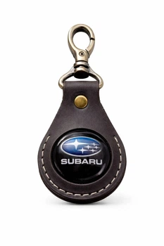 Брелок SUBARU ручная робота натуральная кожа 50мм