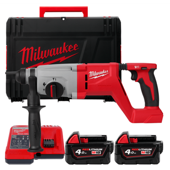 Перфоратор аккумуляторный бесщеточный SDS-PLUS MILWAUKEE, M18 BLHACD26-402X, 2,6Дж (зарядное устройство М12-18 С, 2 аккумулятора