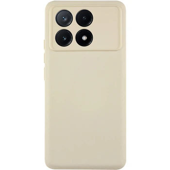 Чехол TPU GETMAN Liquid Silk Full Camera для Xiaomi Poco X6 Pro Песочный / Sand