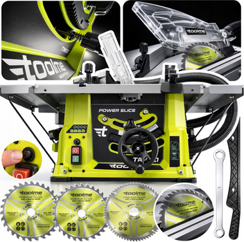 Циркулярна пила настільна Toolme TM321 1700Вт для різання дерева