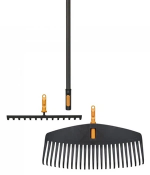 Набір Fiskars OneClick Граблі для газонів 51 см + Граблі для грунту 36 см + Ручка 161 см (1080716)