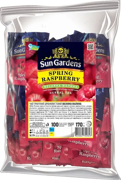 Чай трав'яний Sun Gardens Spring Raspberry 100 Пакетiв