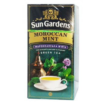 Чай зелений Sun Gardens Moroccan Mint 25 пакетів