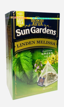 Чай зелений Sun Gardens Linden Melissa 20 пірамідки
