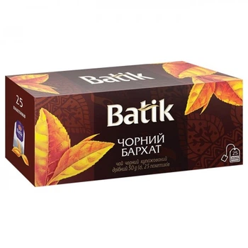 Черный чай Batik Черный бархат 25 пакетов