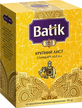 Чай чорный Batik Gold Крупный Лист O.P.A 100г