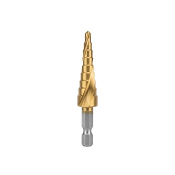 Сверло ступенчатое по металлу, спиральное, 4-12 мм, HEX INTERTOOL SD-5836