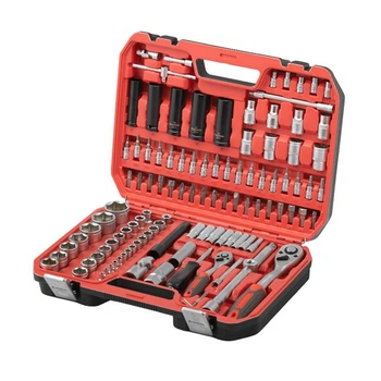 Набор инструментов 1/2" & 1/4" 111ед, IMPACT Cr-V удлиненные головки 15,17,19,21,22 + удлинитель 125мм INTERTOOL ET-9111
