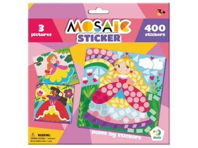 Мозаика с наклейками Принцессы, DoDo, 3 картинки, 300897
