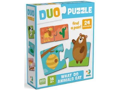 Пазлы Duo Животные Кто Что Ест, DoDo, 24 эл., 300691